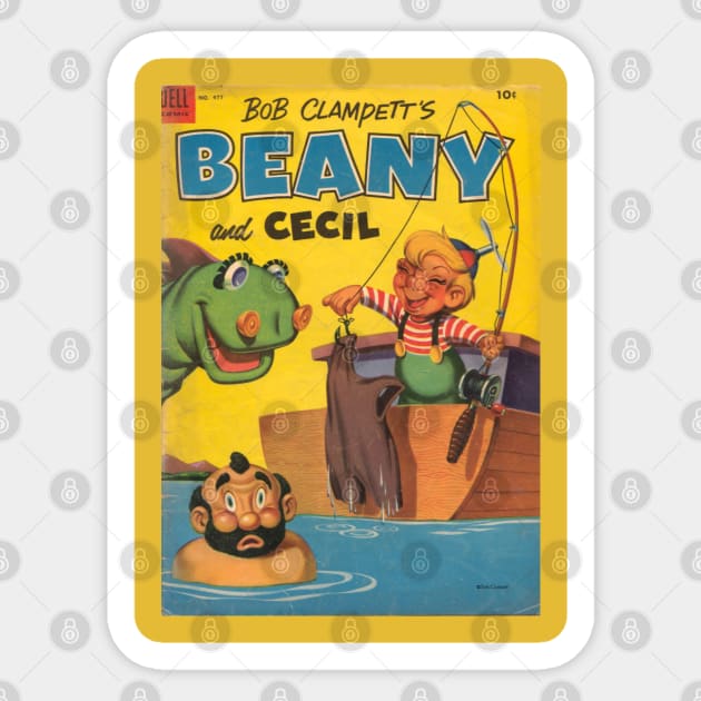 Vintage Authentic Beany and Cecil Dell Cover Sticker by offsetvinylfilm